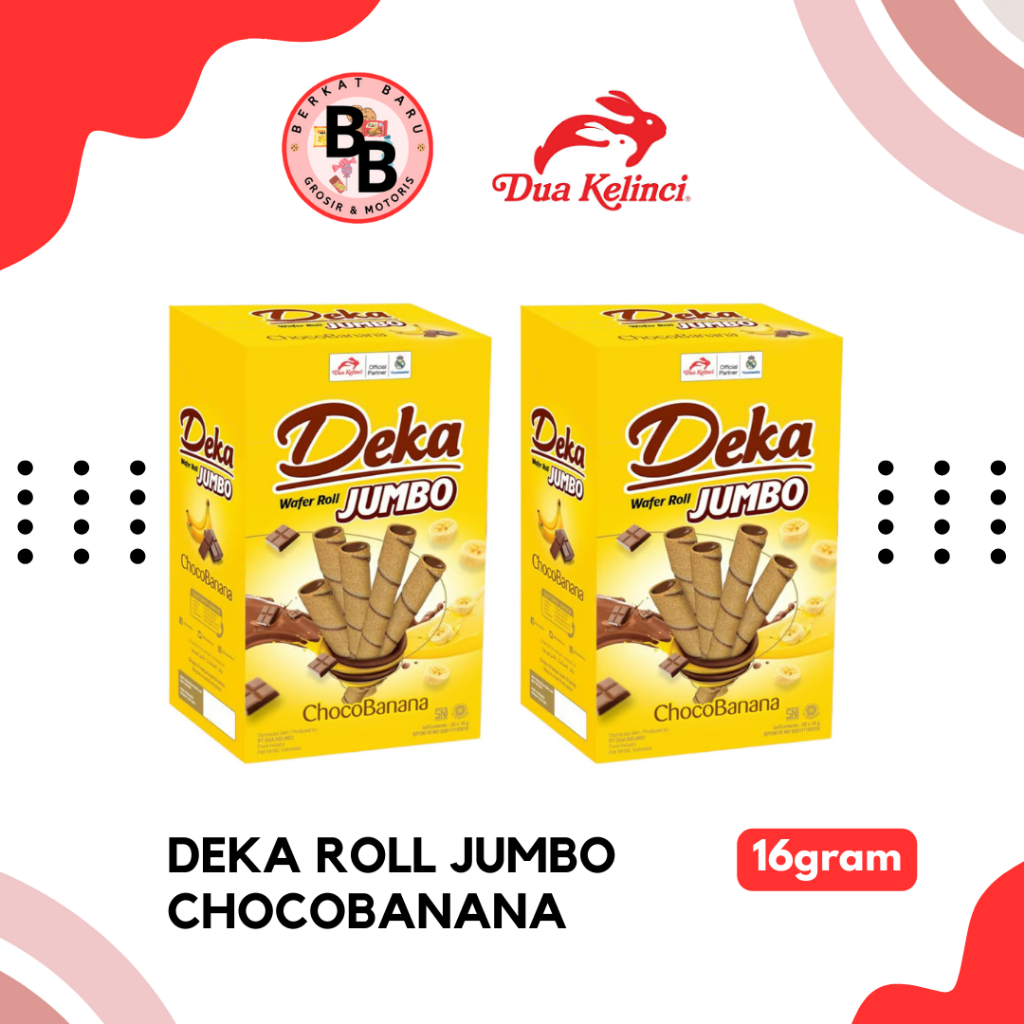 

[BB SNACK] DEKA WAFER ROLL JUMBO 16GRAM HARGA PER BOX ISI 20PCS