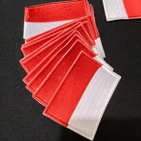 Bendera Merah Putih  Bordir / Emblem Bordir Bendera / Badge Merah Putih Bordir