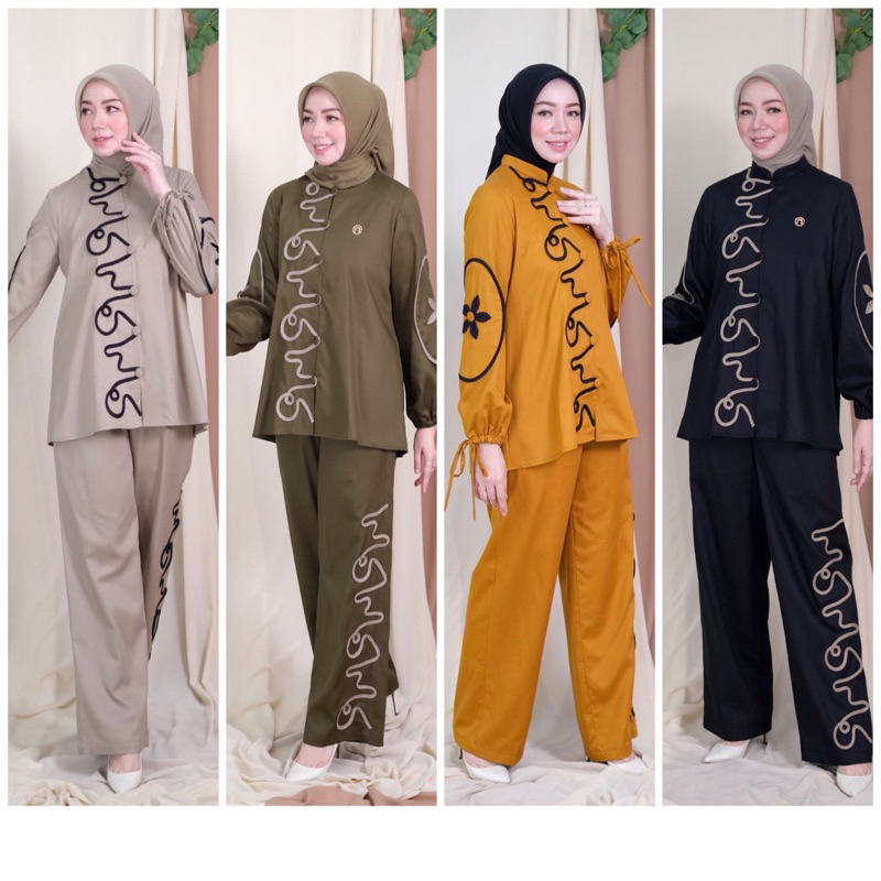 SETELAN TUNIC DAN CELANA ABIGAIL NINOS BY NINOS DESIGN 024 ORIGINAL