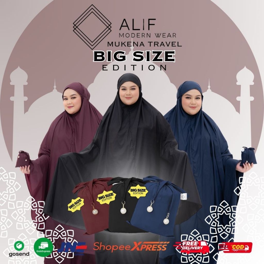 [MUKENA JUMBO PREMIUM] FREE SAJADAH - ALIF MODERN WEAR [MUKENA 2IN1]