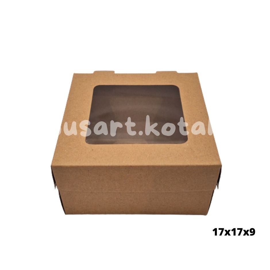 

Box Packaging Dus Kotak 17x17x9 Dus Puding/Chiffon/Cupcake/Muffin