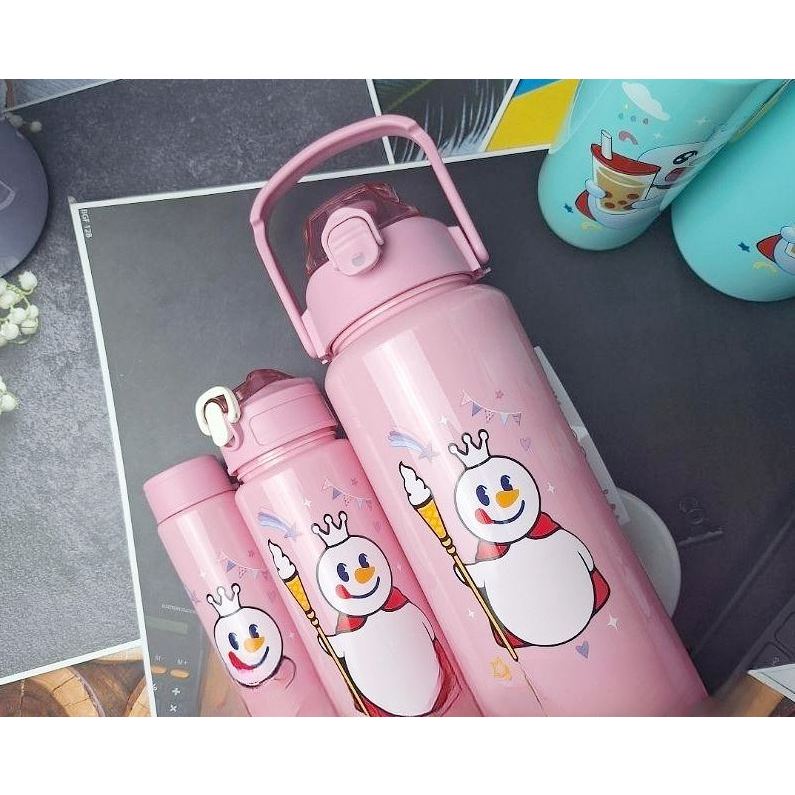 BOTOL MINUM MIXUE 3IN1/BOTOL MIXUE BERANAK FREE SEDOTAN + STIKER