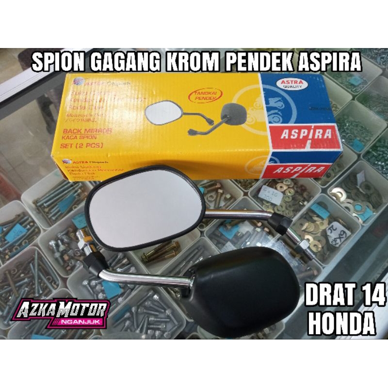 Spion Aspira Honda gagang Chrome pendek