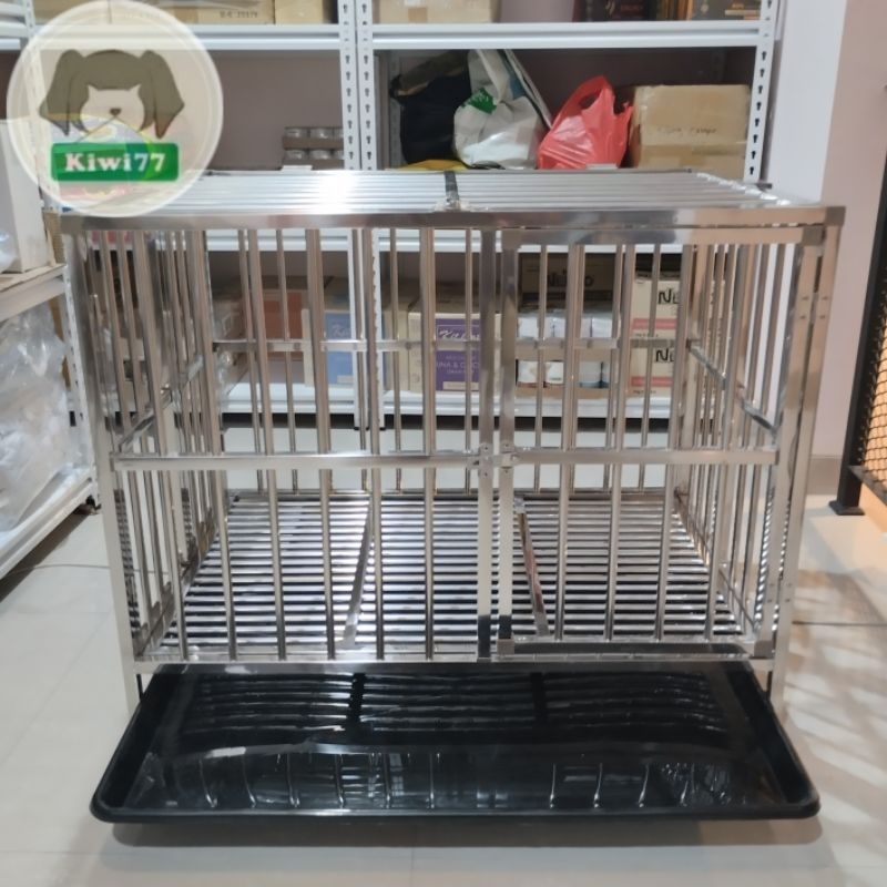 Kandang Anjing Stainless Steel Size S