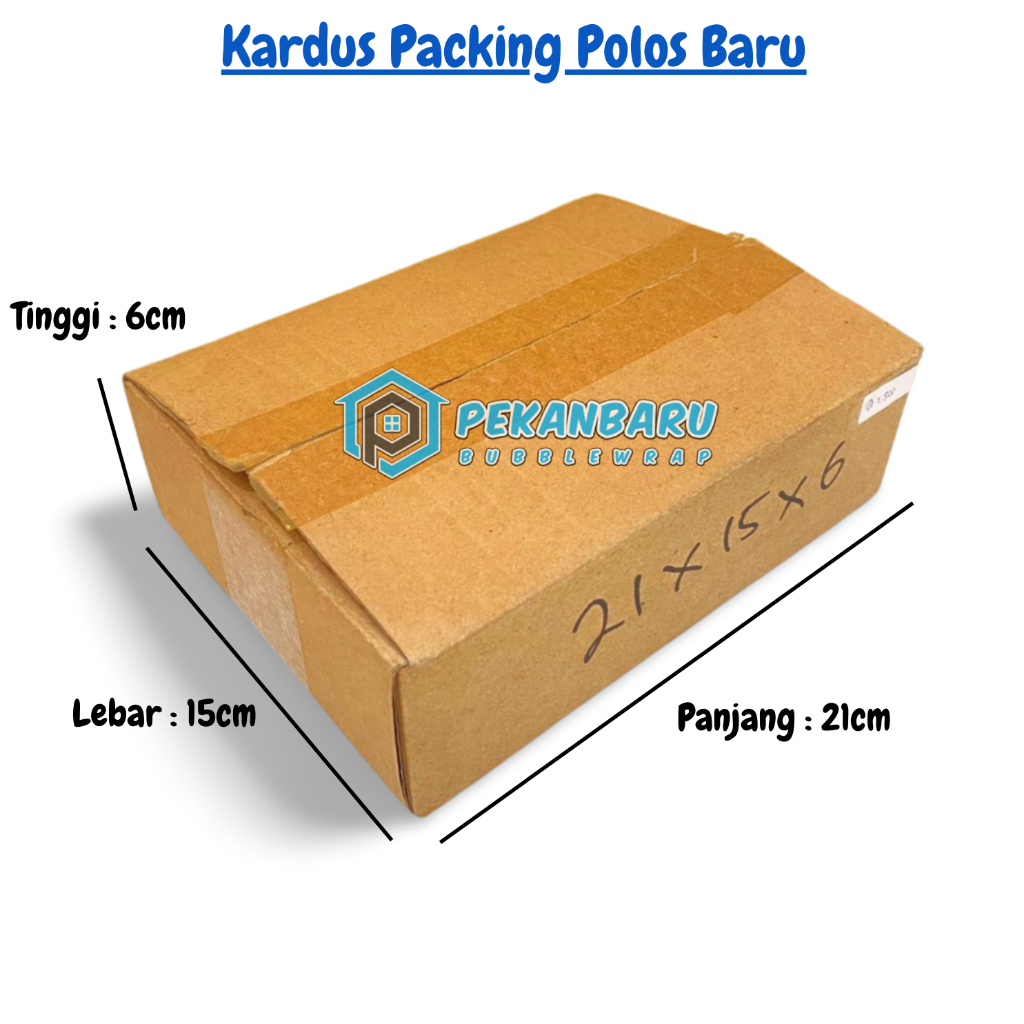 

Kardus Packing Baru Polos / Box / Kotak Ukuran 21x15x6cm