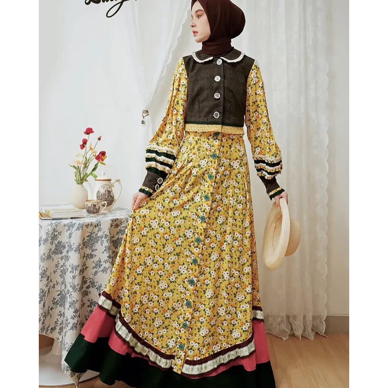 MY LADY -GAMIS TUNEECA CELLA T-0523003 /GAMIS DRESS MUSLIMAH MOTIF