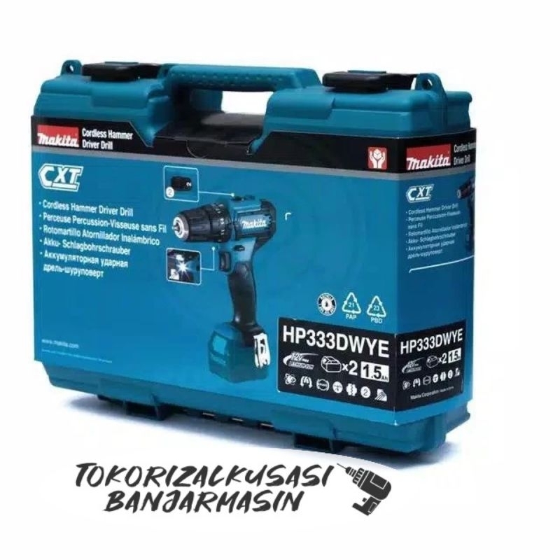 Bor cordless hammer drill HP333DWYE MAKITA/ Bor ces makita bisa beton