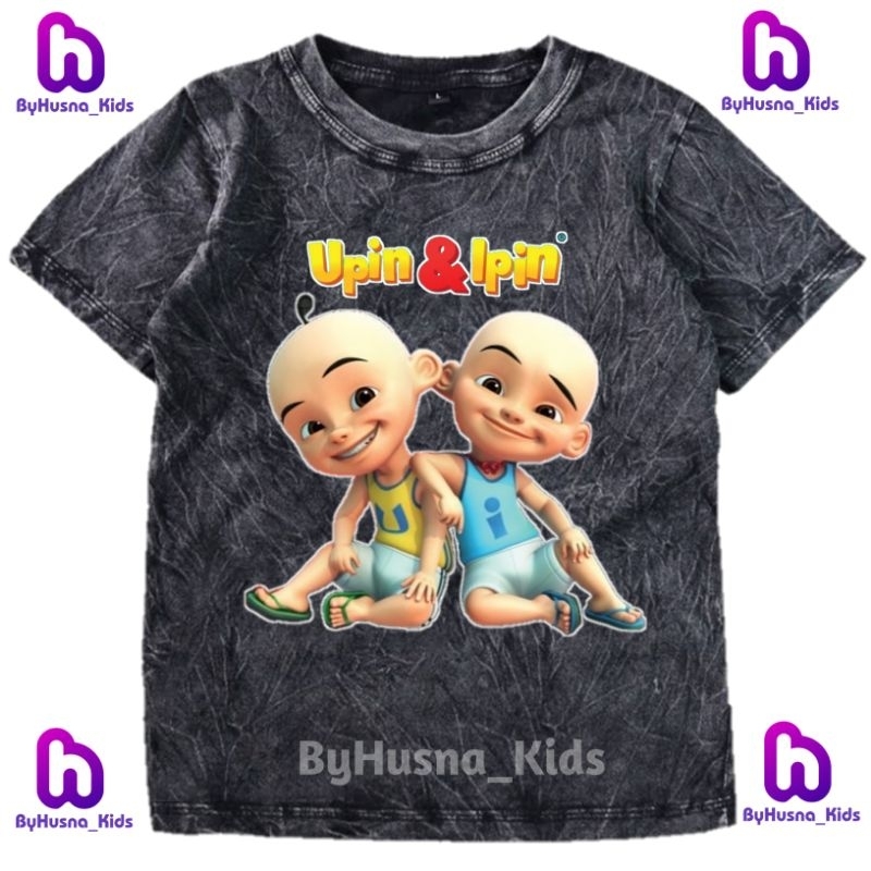 UPIN DAN IPIN BAJU WASHED ANAK KAOS ANAK UPIN DAN IPIN ATASAN ANAK PAKAIAN ANAK CEWEK ANAK COWOK UNI