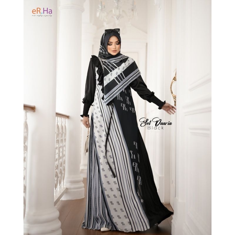 [ ER.HA SYARI ] GAMIS SYARI TERBARU / DRESS SET MEWAH " DAARIA SET " By ERHA SYARI