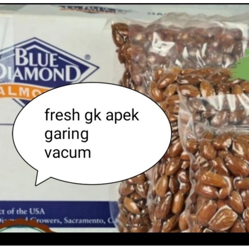 

Kacang Almond Panggang Blue Diamond 1kg rasa Tawar