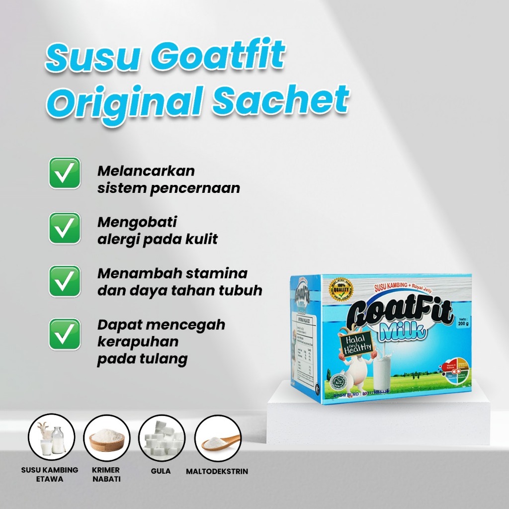 

Goatfit Milk Susu Kambing Etawa Plus Royal Jelly Sachet