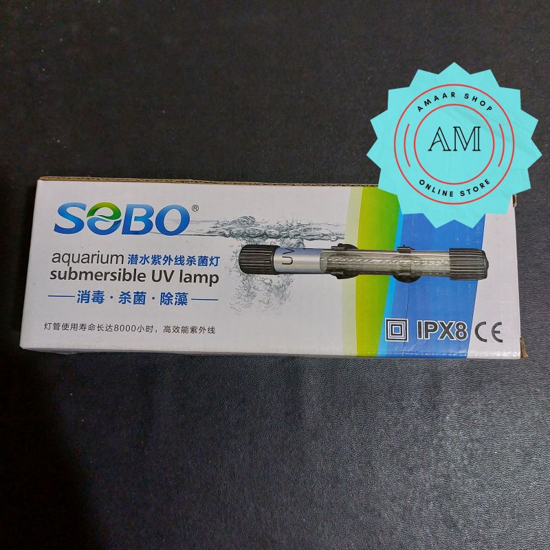 LAMPU UV SOBO 7W / SOBO UV LAMP AQUARIUM 7WATT / LAMPU UV AQUARIUM KOLAM / LAMPU UV ULTRAVIOLET KOLA