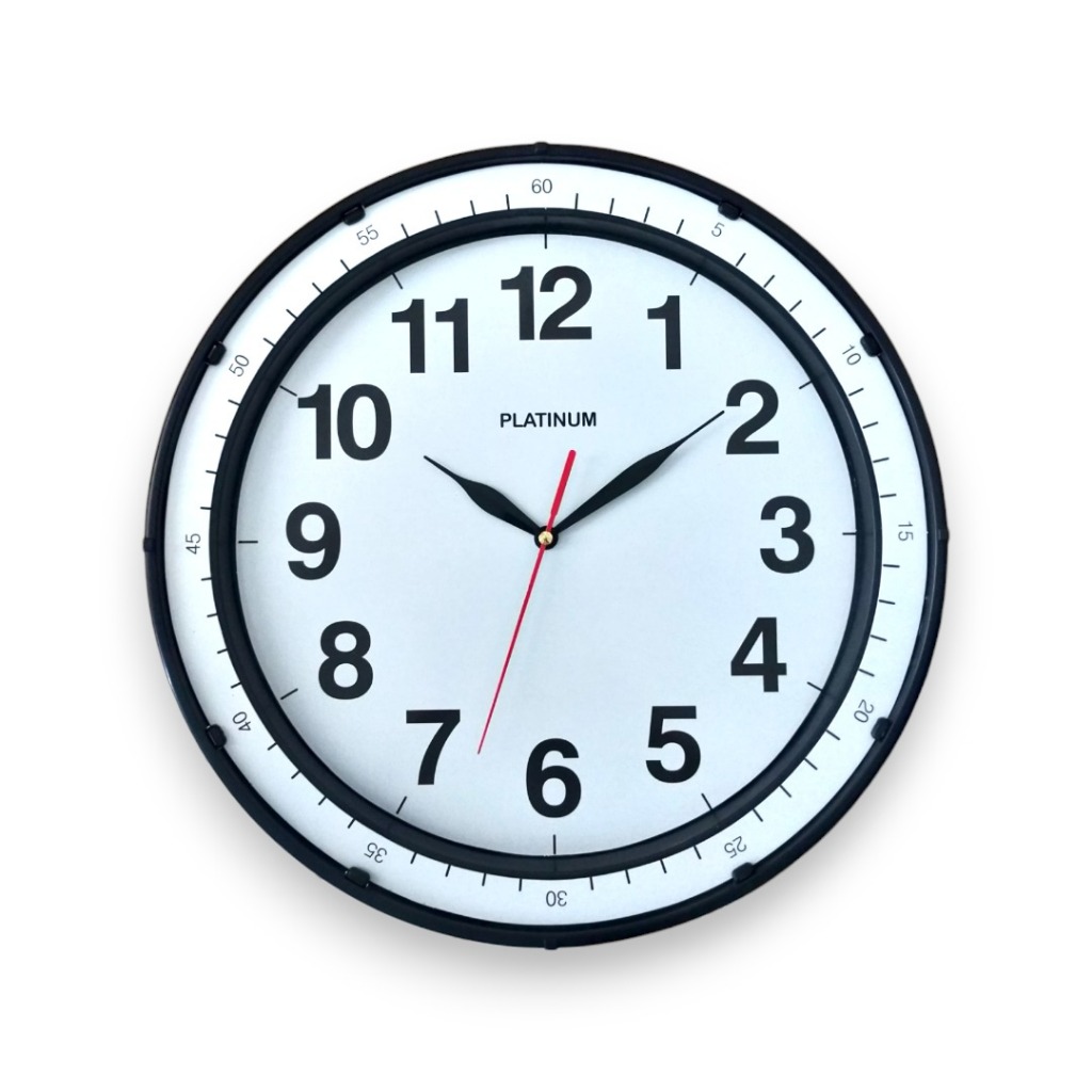 Jam Dinding Minimalis Jam Dinding Aesthetic Diameter 33cm Platinum 334