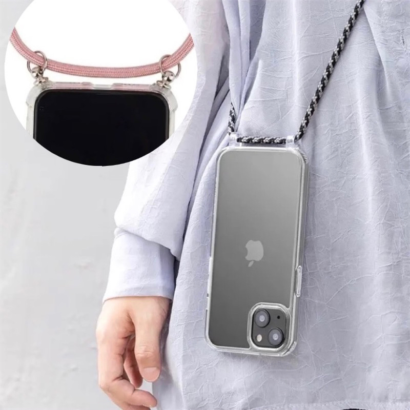 SLING LANYARD CRYSTAL CLEAR CASE XIAOMI REDMI NOTE 10 10S 10 PRO MAX MI11 MI POCO X3 PRO 11 LITE TAL