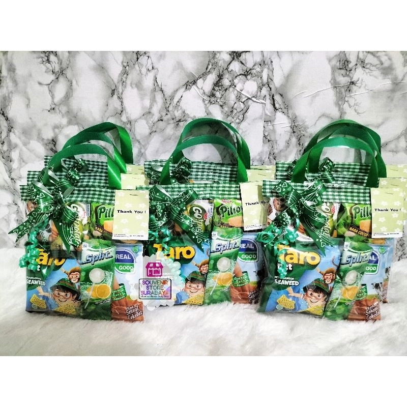 

Snack Serba Hijau || Mini Snack Serba Hijau || Paket Snack Hijau || Snack ultah hijau