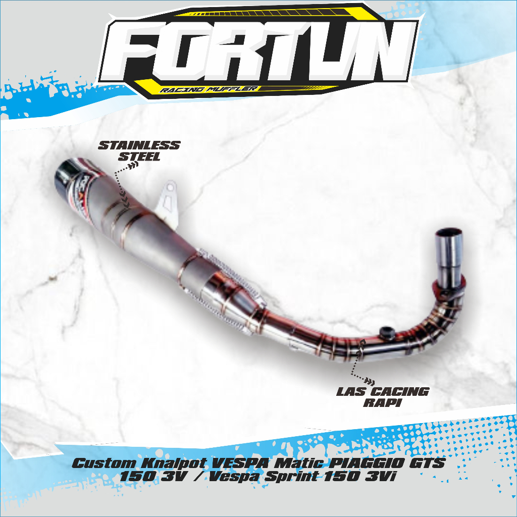 Custom Knalpot VESPA Matic PIAGGIO GTS 150 3V / Vespa Sprint 150 3Vi