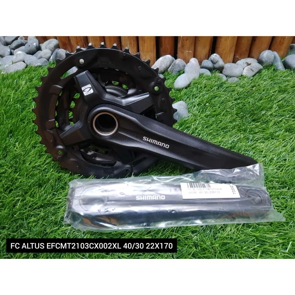 Crank depan Crankset hollowtech 2 shimano altus MT210 3sp 40-30-22T crank ht2 mtb
