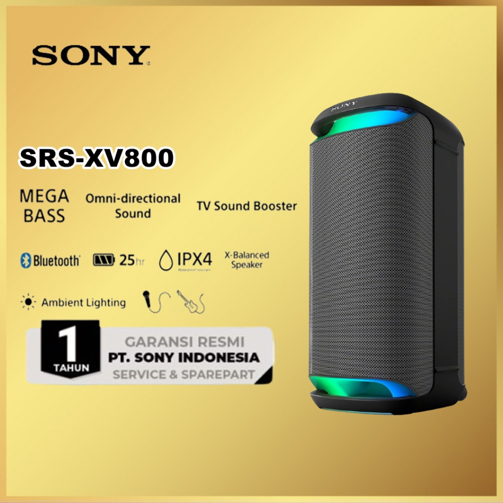 Sony SRS-XV800 Wireless Bluetooth Karaoke Party Speaker IPX4 XV 800