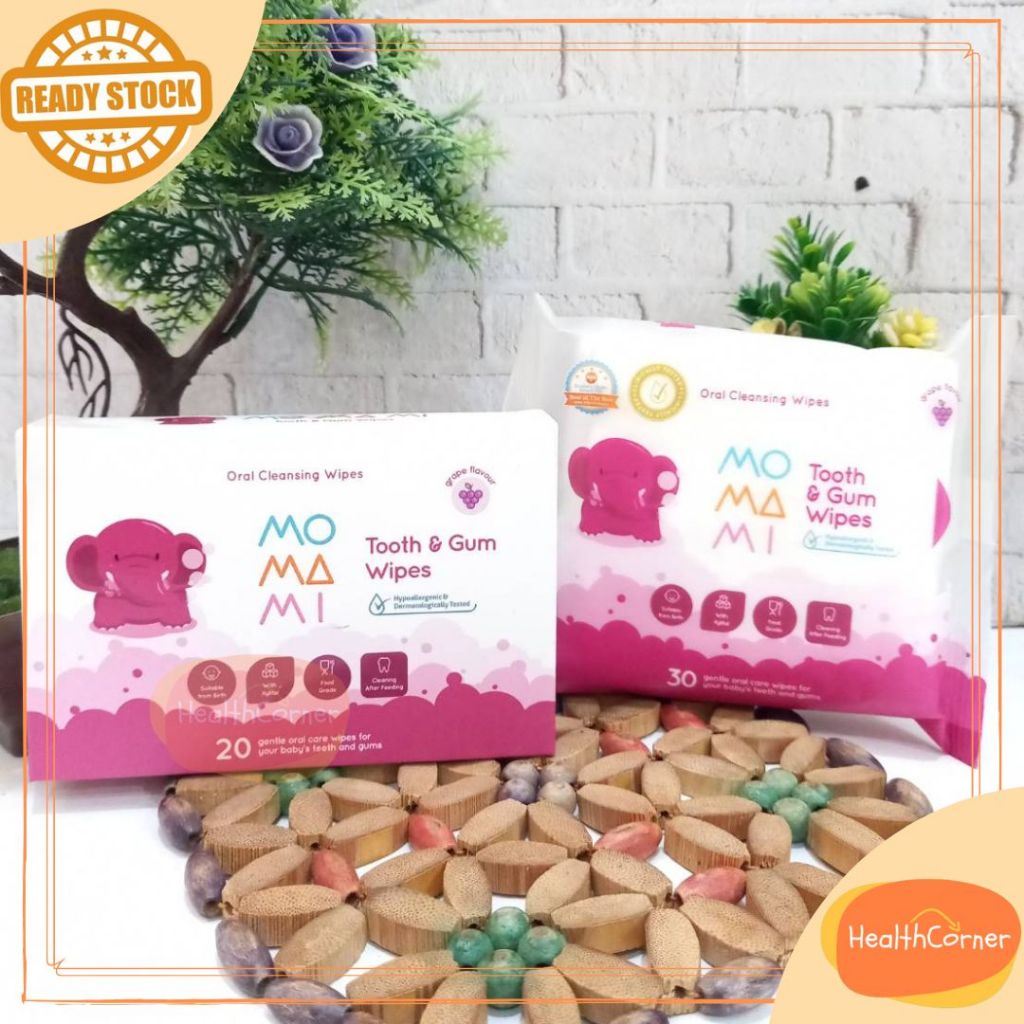 MOMAMI Tooth & Gum Wipes - Tisu Oral Cleaner Tissue Basah