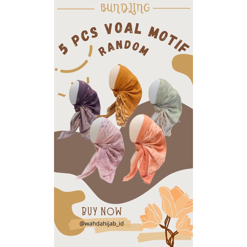 Paket Usaha | Hijab Voal Motif Segi Empat