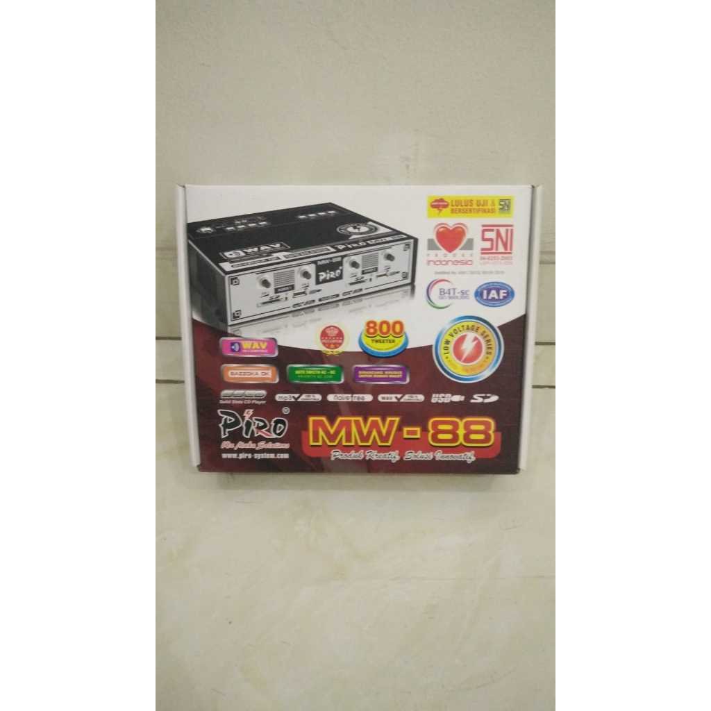 Ampli walet piro 88 | AMPLI WALET PIRO MW 88 ORIGINAL 2 INPUT 4 CHANEL ANTI PETIR