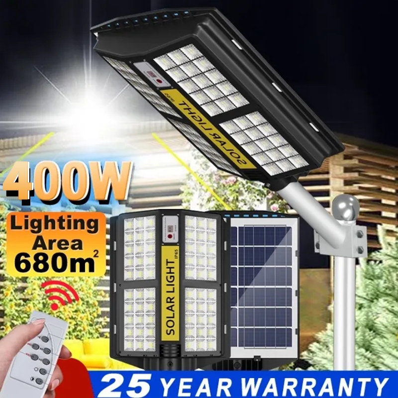 Lampu tenaga surya lampu jalan tenaga surya luar ruangan Lampu sel surya LED dengan tiang dan remote