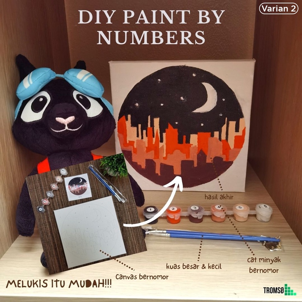 

Tromso DIY Paint by Number KIT 20 X 20 (Painting by Number) varian 2