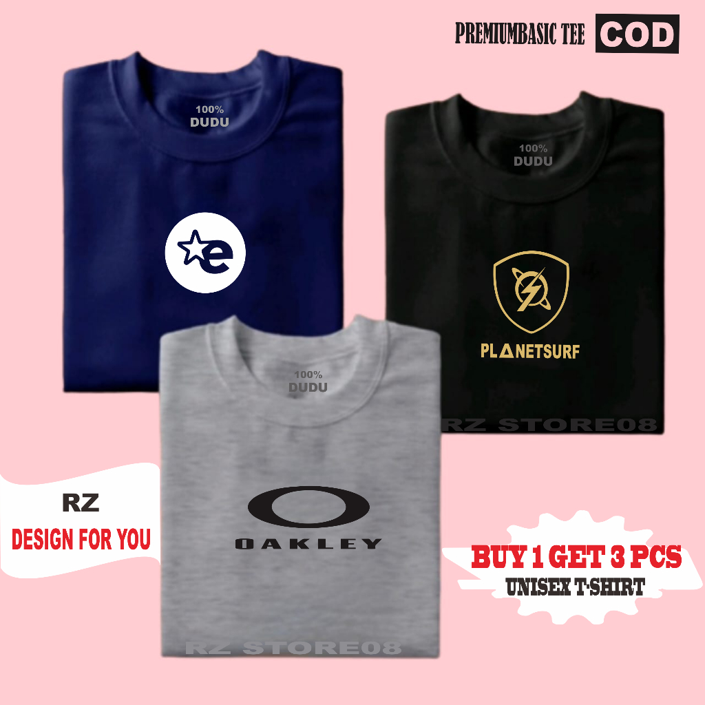 BUY 1 GET 3 PCS (PROMO COD) RZ STORE08  Baju Kaos Distro Pria Wanita T-Shirt Distro 100% Catton Kaos