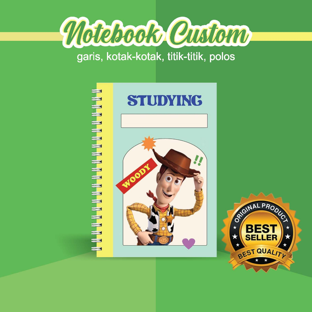 

NOTEBOOK A5 CUSTOM CATATAN/JURNAL BOOKPAPER GRID/KOTAK2#DOTTED/TITIK2#BLANK/POLOS
