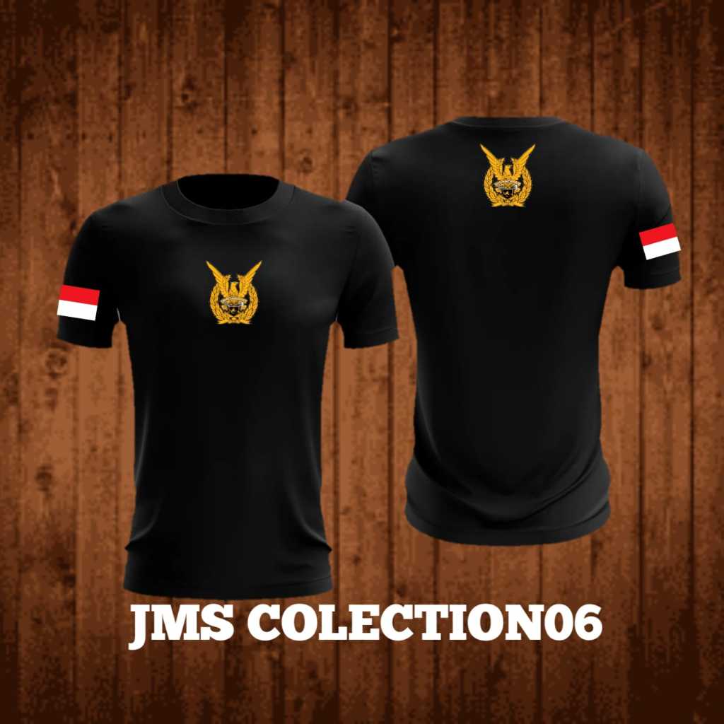 kaos tni au / baju kaos tni au logo depan belakang / baju kaos dryfit brazil  jersey tni au / kaos j