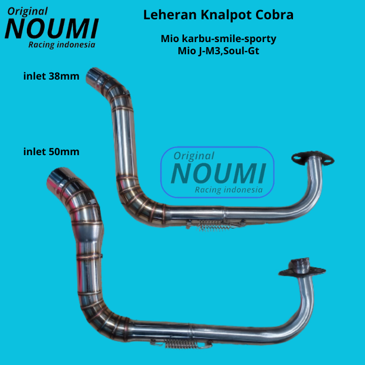 Leheran Knalpot Cobra Mio Nouvo Xeon Inlet 38mm Dan 50mm Real Picture