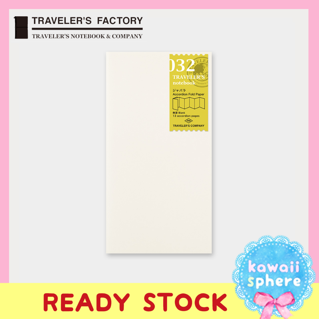 

Travelers Notebook Refill 032 | Accordion Fold Paper | Regular Size | Insert Traveler's Notebook