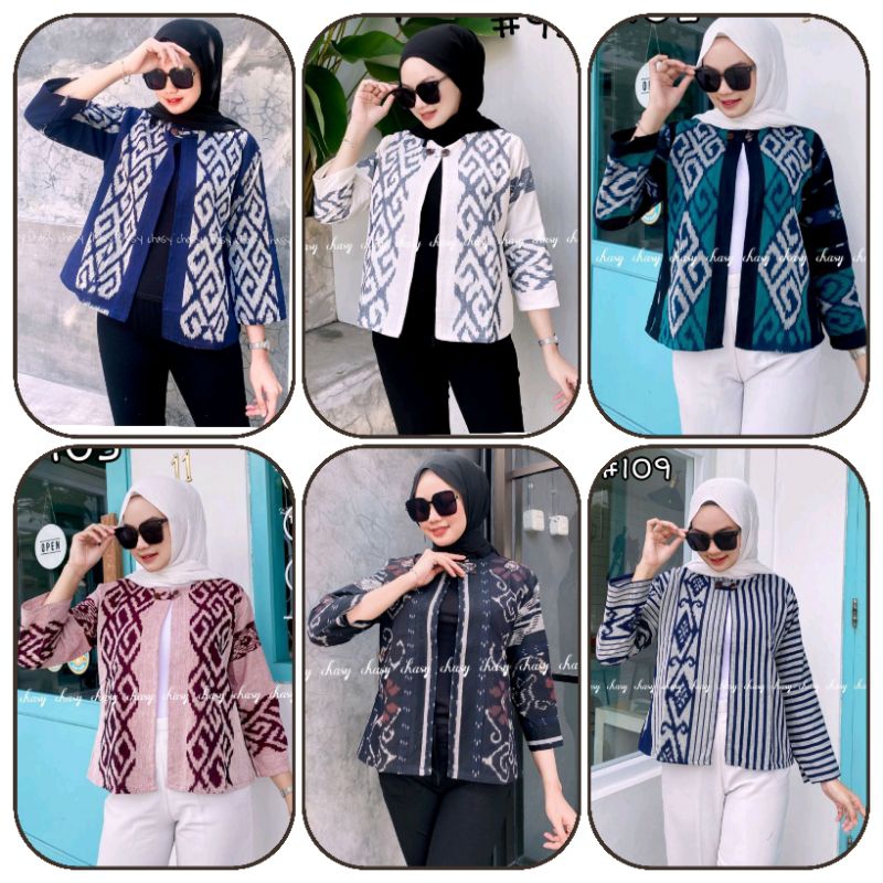 outer tenun - blazer tenun - outer etnic - outer kerja