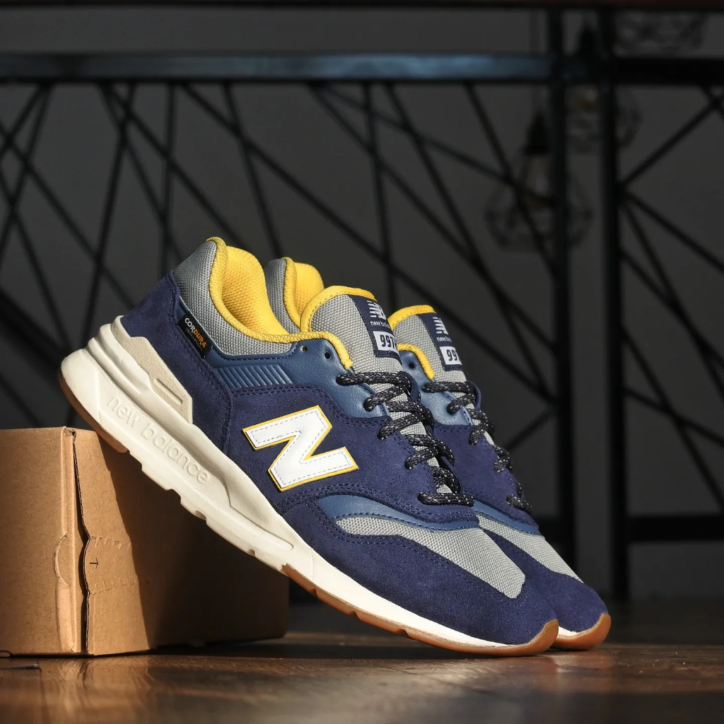 New Balance Classic CM997H Cordura Techtonic Blue / Steel Grey / Yellow Original