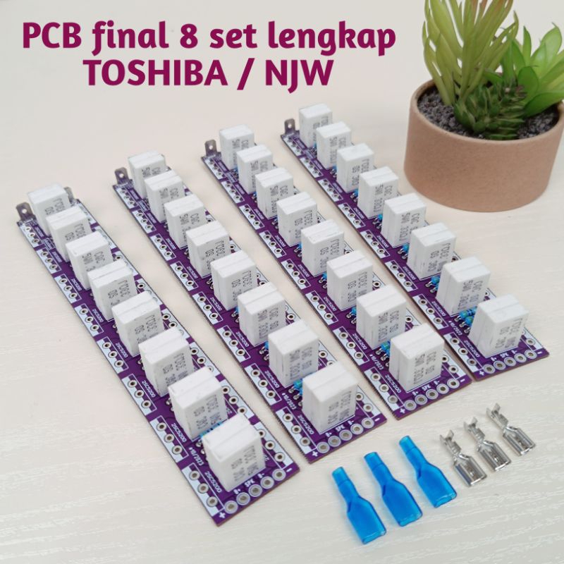 PCB TRANSISTOR FINAL 8 SET LENGKAP TOSHIBA & NJW