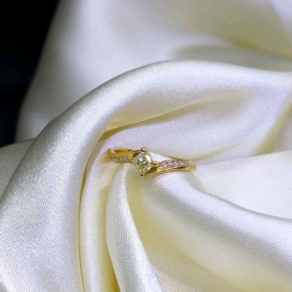 CINCIN BERLIAN SOLITAIRE - CINCIN EMAS BERLIAN WANITA MATA SATU - BERKUALITAS PREMIUM