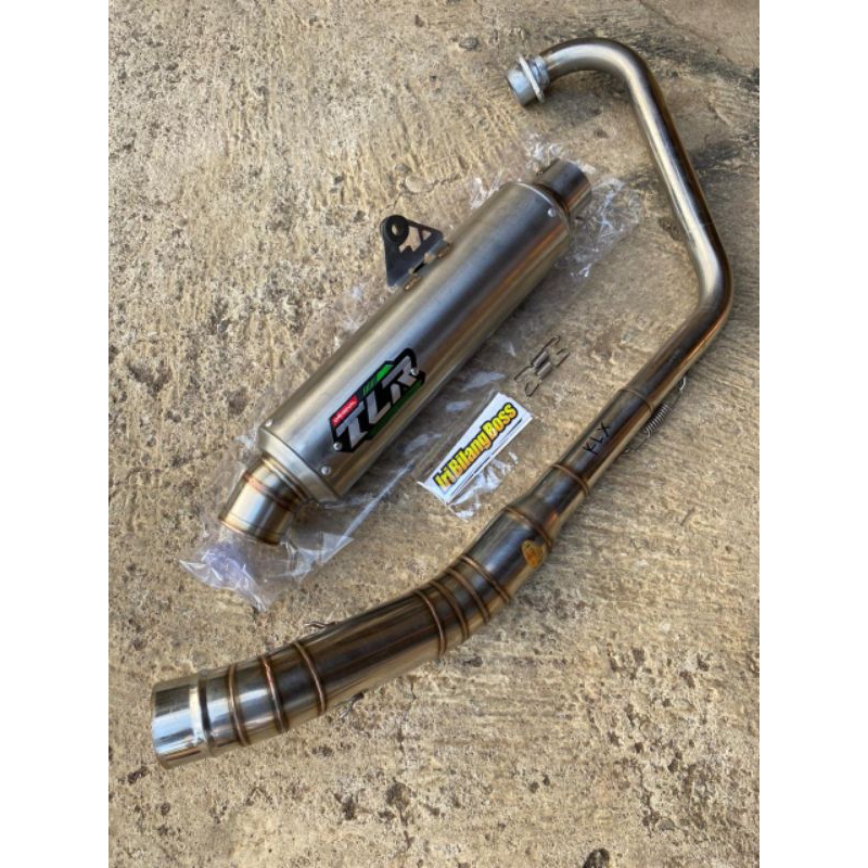 Knalpot KLX kolong bawah TLR knalpot TLR original factory muffler KLX bas ulem spek harian touring f