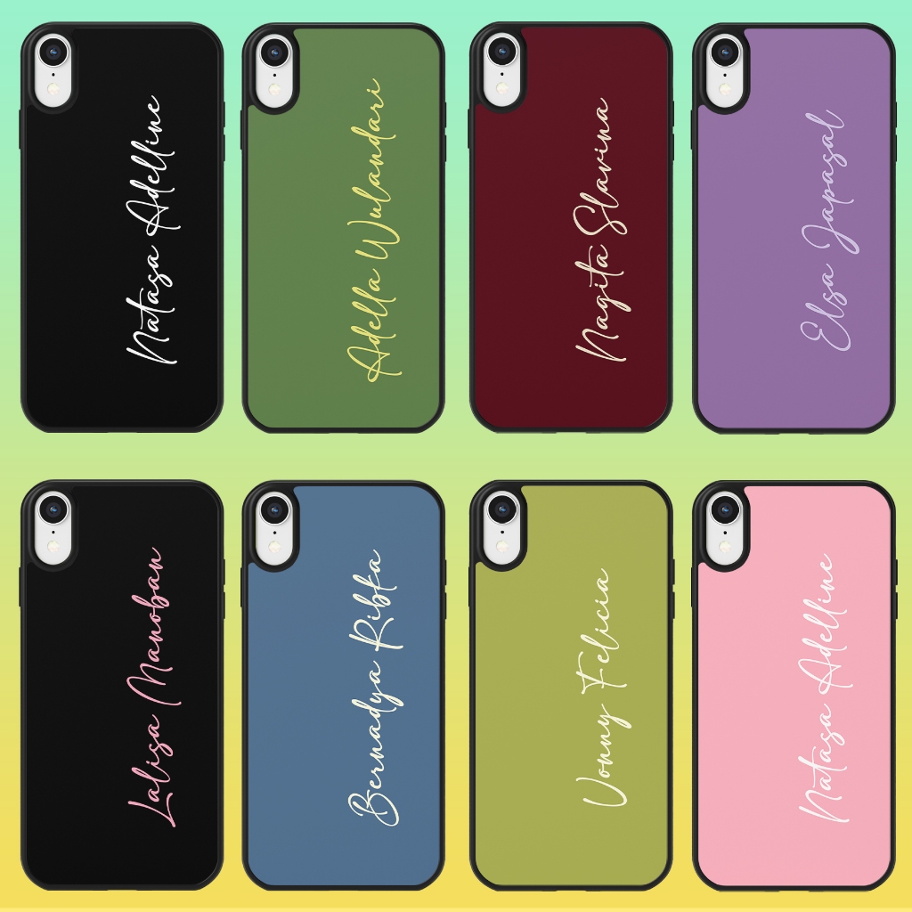 Case Custom Nama Aesthetic Macaron Pastel - Case Request Nama - Softcase Macaron - Custom Case - Cas