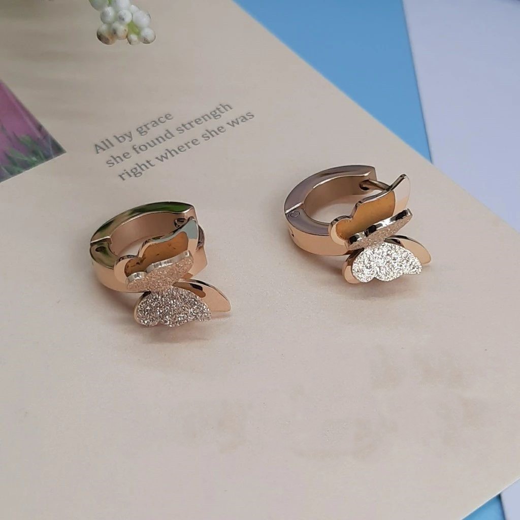 Anting Kupu Kupu Titanium anting Fashion kupu Kupu Titanium Anti Karat