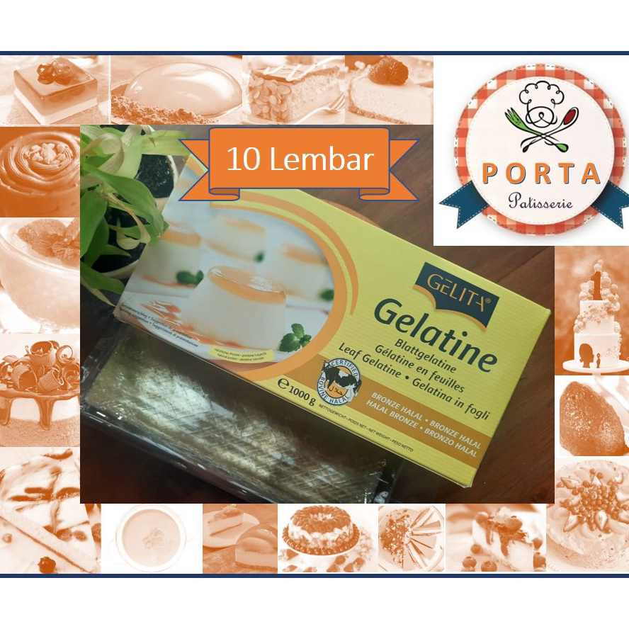 

Sale Gelatin Halal Gelita (10 Lembar) utk Panna Cotta Pudding Gyukaku dll Promo