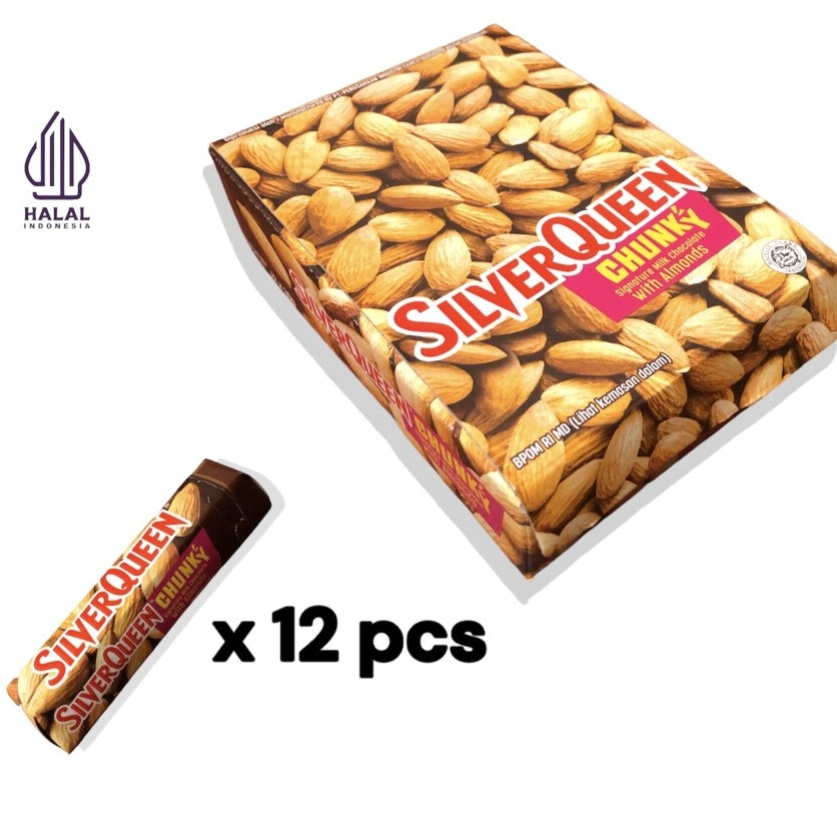 

Diskon Promo Silverqueen Chunky Bar Almond MINI 30 gram 1 box isi 12 pcs