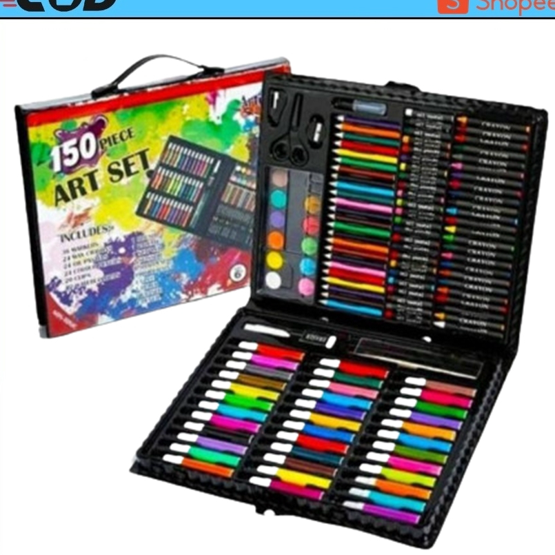 

Terlaris Crayon Anak Set 150 pcs Set Spidol Alat Menggambar Mewarnai Pensil Art