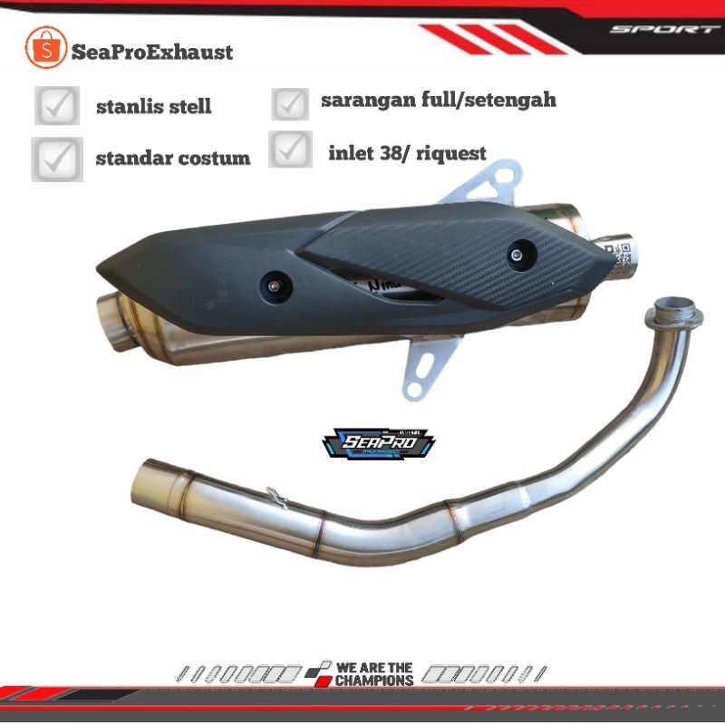 Knalpot standar racing Inlet 38 original Aerox old Aerox new Nmax old Nmax new Type Gen3 zero
