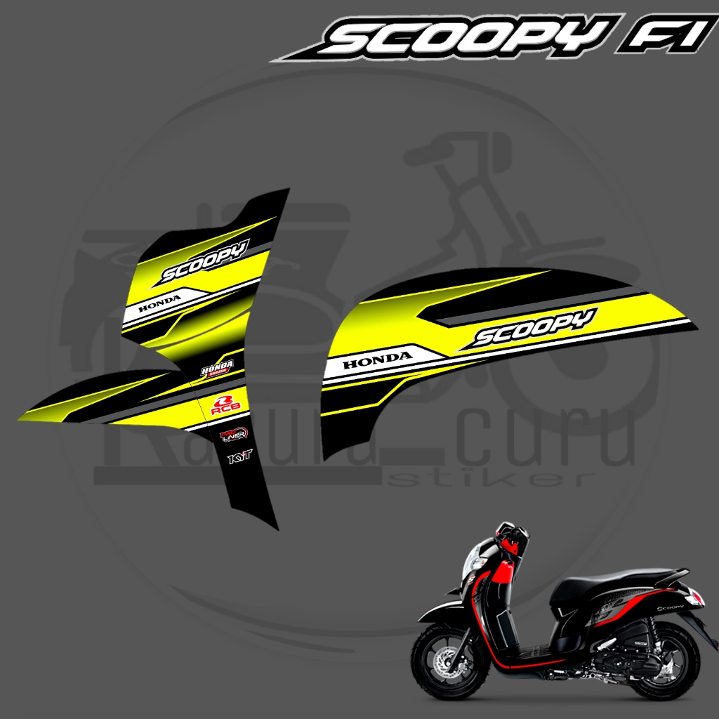 Stiker Motor Striping Variasi Honda New Scoopy FI 2017-2020 / Stiker Variasi Motor Scoopy New / Stri