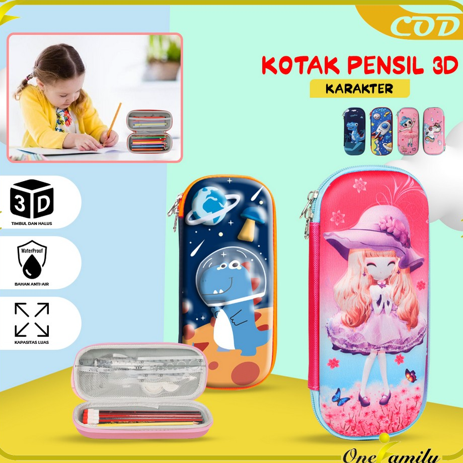 

Baru ONE-A39 Kotak Pensil 3D Karakter Timbul Tempat Pensil Anak Sekolah TK / Tempat Penyimpanan Alat Tulis Anti Air Import