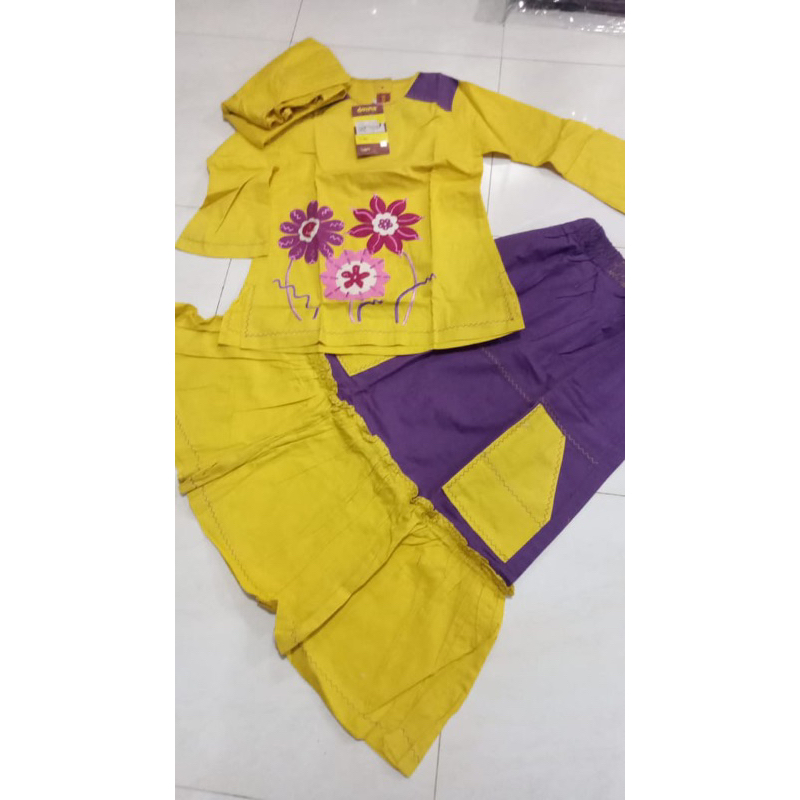 sale 30% / setelan rok anak size 7 / katun / baju muslim anak perempuan / baju ngaji / baju lebaran 