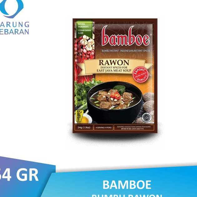 

Terlaris Bamboe Bumbu Rawon 54 GR Terbaru