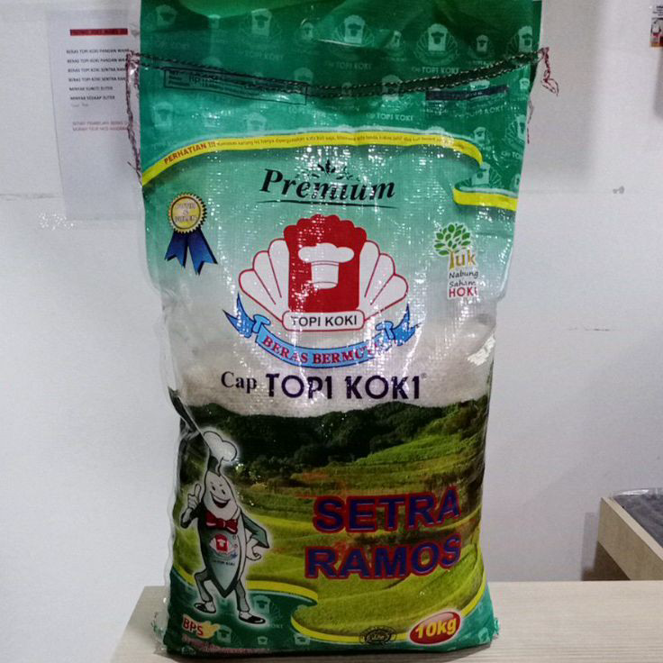 

Terlaku. BERAS CAP TOPI KOKI SETRA RAMOS 10 KG 10KG - TOPI KOKI SETRA RAMOS 10KG - BERAS PREMIUM