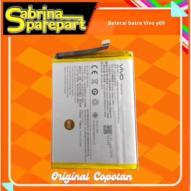 Baterai Battery Batre  Vivo Y69 Original Copotan