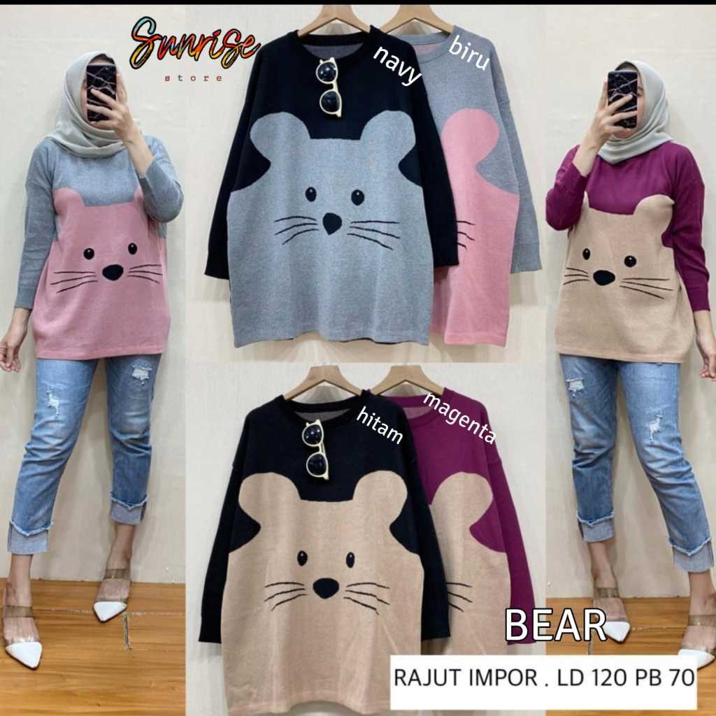 ATASAN RAJUT IMPORT JUMBO WANITA IMPORT PREMIUM BAJU ATASAN BLOUSE JUMBO WANITA RAJUT IMPORT KOREAN 